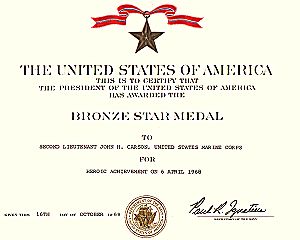 Bronze Star Certificate